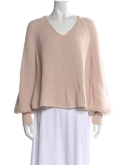 Pre-owned Apiece Apart V-neck Sweater In Pink