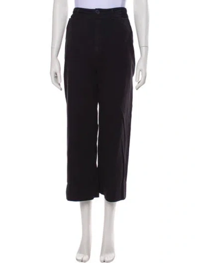Pre-owned Apiece Apart Wide Leg Pants In Black