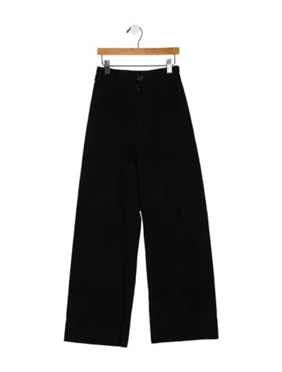 Pre-owned Apiece Apart Wide Leg Pants In Black