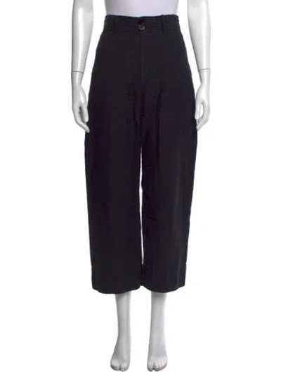 Pre-owned Apiece Apart Wide Leg Pants In Black