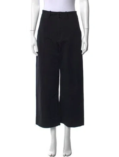 Pre-owned Apiece Apart Wide Leg Pants In Black