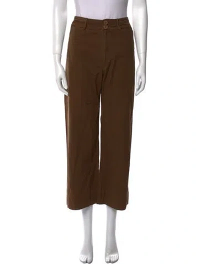 Pre-owned Apiece Apart Wide Leg Pants In Brown
