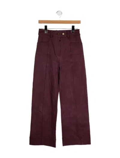 Pre-owned Apiece Apart Wide Leg Pants In Brown