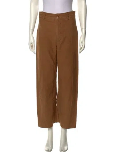 Pre-owned Apiece Apart Wide Leg Pants In Brown
