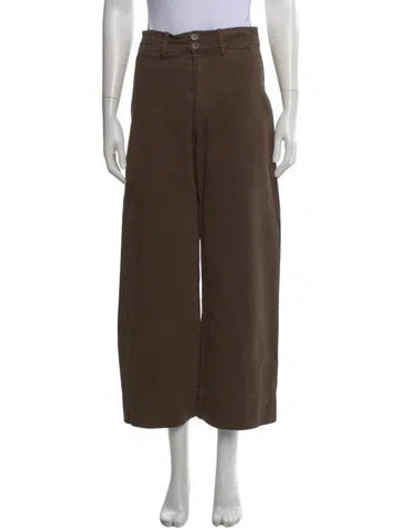 Pre-owned Apiece Apart Wide Leg Pants In Brown