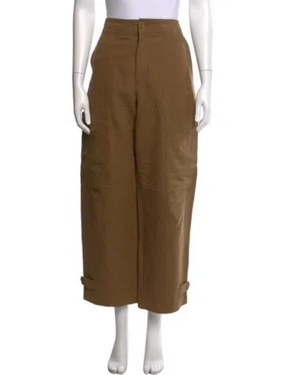 Pre-owned Apiece Apart Wide Leg Pants In Brown