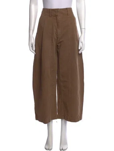 Pre-owned Apiece Apart Wide Leg Pants In Brown