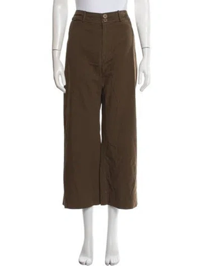 Pre-owned Apiece Apart Wide Leg Pants In Brown