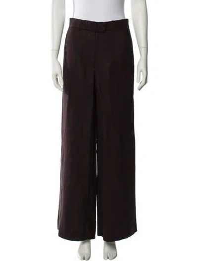 Pre-owned Apiece Apart Wide Leg Pants In Burgundy