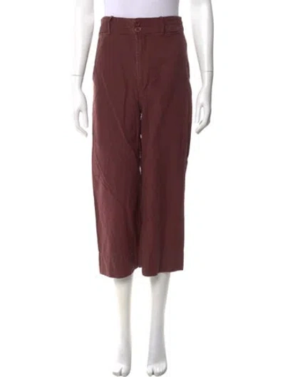 Pre-owned Apiece Apart Wide Leg Pants In Burgundy