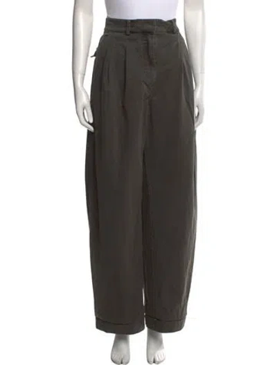 Pre-owned Apiece Apart Wide Leg Pants In Gray
