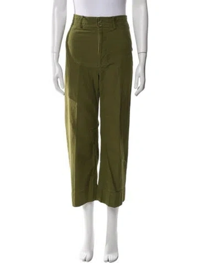 Pre-owned Apiece Apart Wide Leg Pants In Green