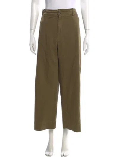 Pre-owned Apiece Apart Wide Leg Pants In Green