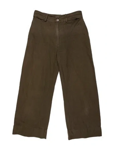 Pre-owned Apiece Apart Wide Leg Pants In Green
