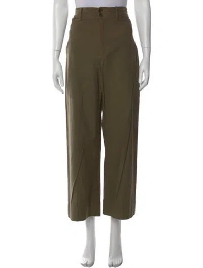 Pre-owned Apiece Apart Wide Leg Pants In Green