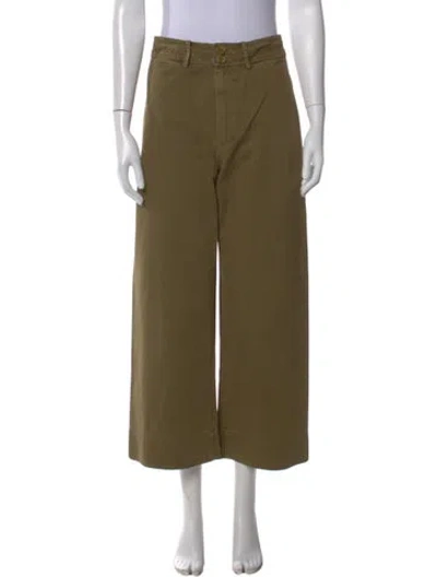 Pre-owned Apiece Apart Wide Leg Pants In Green