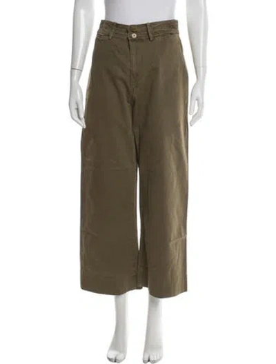 Pre-owned Apiece Apart Wide Leg Pants In Green