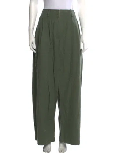 Pre-owned Apiece Apart Wide Leg Pants In Green