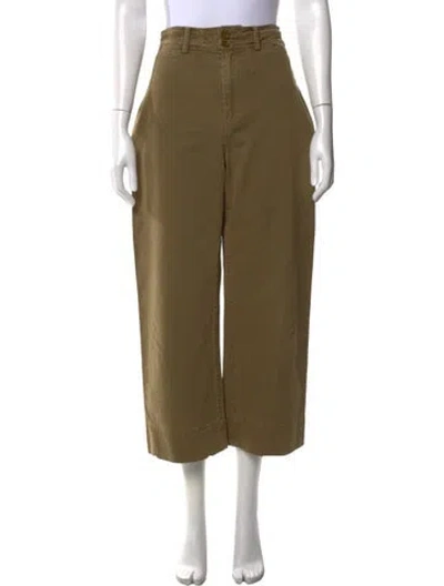 Pre-owned Apiece Apart Wide Leg Pants In Green