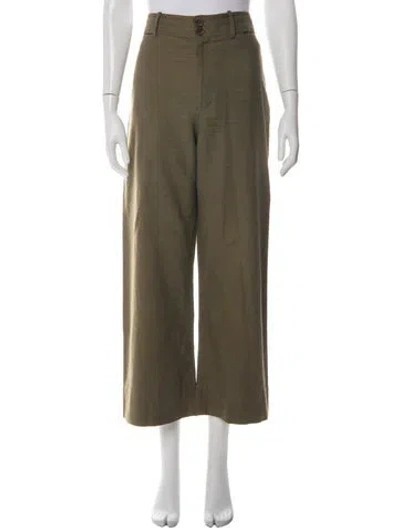 Pre-owned Apiece Apart Wide Leg Pants In Green