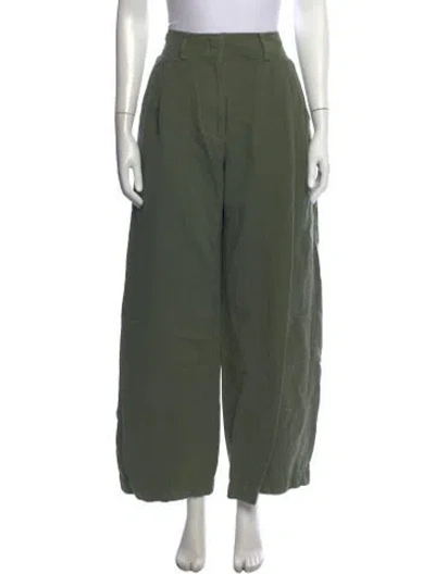 Pre-owned Apiece Apart Wide Leg Pants In Green