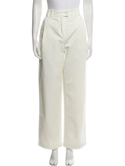 Pre-owned Apiece Apart Wide Leg Pants In Neutral