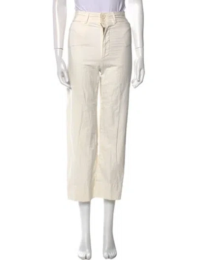 Pre-owned Apiece Apart Wide Leg Pants In Neutral