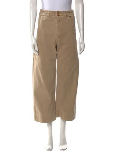 Pre-owned Apiece Apart Wide Leg Pants In Neutral