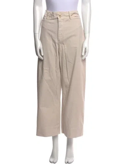 Pre-owned Apiece Apart Wide Leg Pants In Neutral