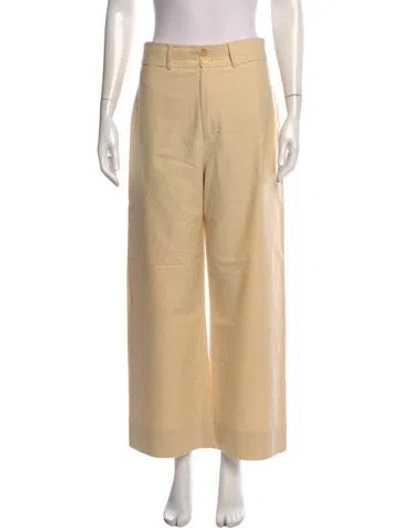 Pre-owned Apiece Apart Wide Leg Pants In Neutral