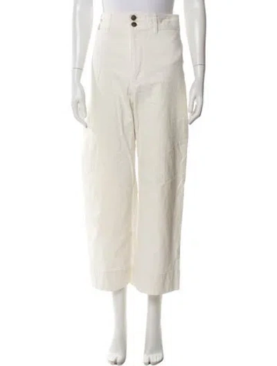 Pre-owned Apiece Apart Wide Leg Pants In Neutral