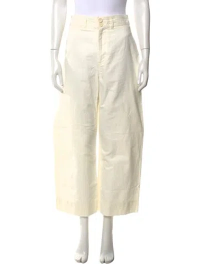Pre-owned Apiece Apart Wide Leg Pants In Neutral