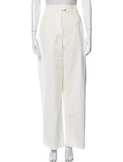 Pre-owned Apiece Apart Wide Leg Pants In Neutrals