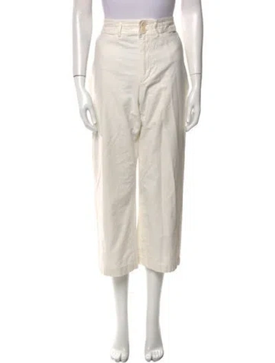 Pre-owned Apiece Apart Wide Leg Pants In White