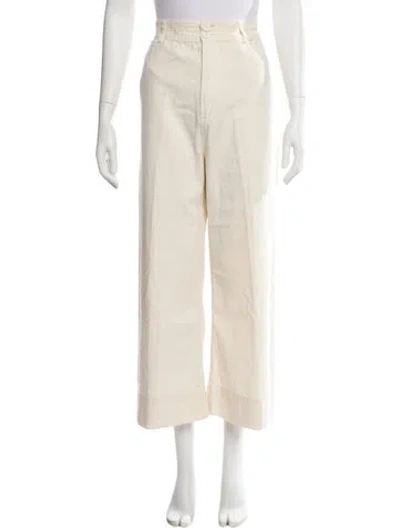 Pre-owned Apiece Apart Wide Leg Pants In White