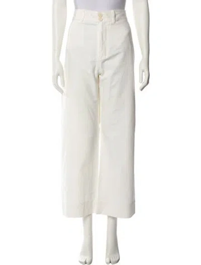 Pre-owned Apiece Apart Wide Leg Pants In White