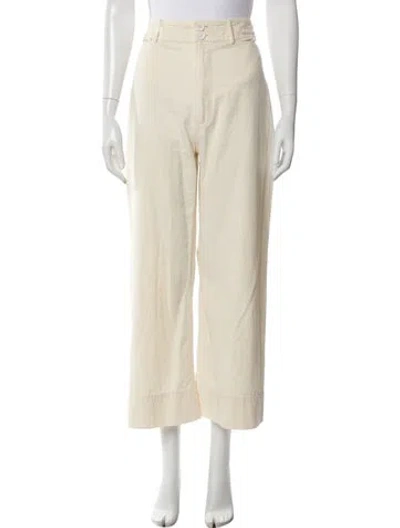 Pre-owned Apiece Apart Wide Leg Pants In White