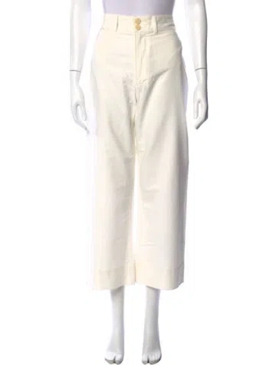 Pre-owned Apiece Apart Wide Leg Pants In White