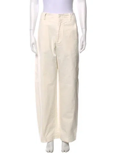 Pre-owned Apiece Apart Wide Leg Pants In White