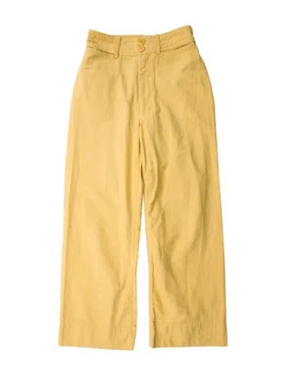 Pre-owned Apiece Apart Wide Leg Pants In Yellow