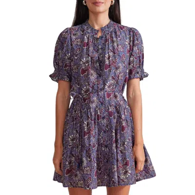 Apiece Apart Women's Las Alturas Mini Dress In Dutch Floral In Purple