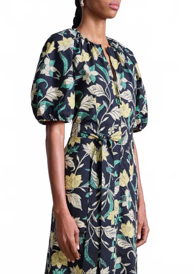 Apiece Apart Women's Neli Maxi Dress In Floral Citron In Blue