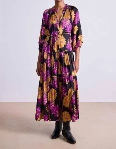 Apiece Apart Noto Maxi Dress In Pom Floral In Multi