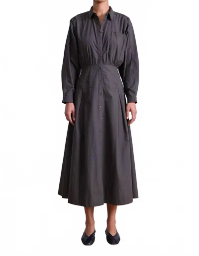Apiece Apart Women's Pietra Maxi Shirt Dress In Deep Olive In Green