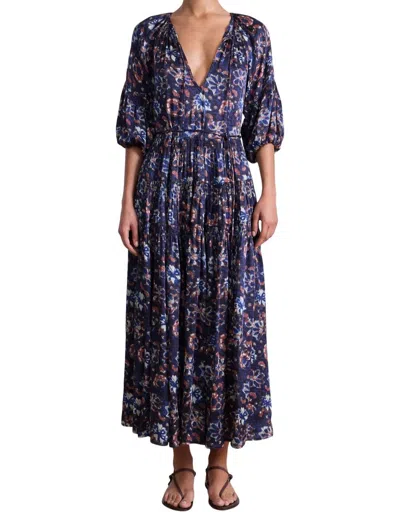 Apiece Apart Women's Santa Cecilia Dress In Batik Floral Navy In Blue