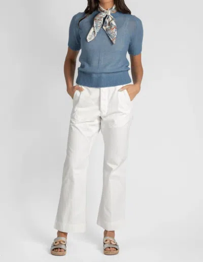 Apiece Apart Women's Silk Cashmere Top In Blue Fog In Multi