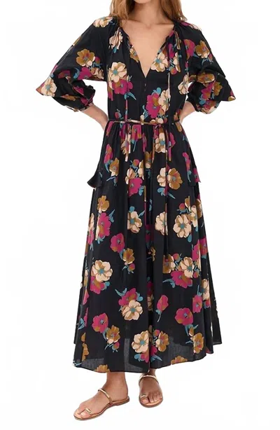 Apiece Apart Women's Skala Maxi Dress In Floating Floral In Black