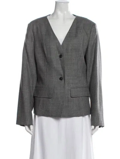 Pre-owned Apiece Apart Wool Blazer W/ Tags In Grey