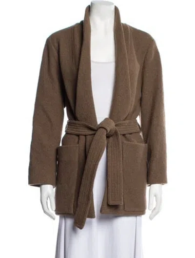 Pre-owned Apiece Apart Wool Coat In Brown