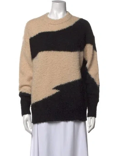Pre-owned Apiece Apart Wool Colorblock Pattern Sweater In Neutrals